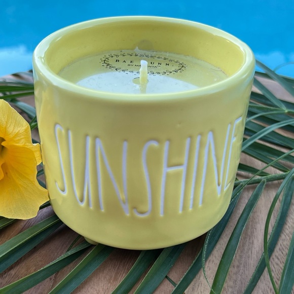 ❌SOLD❌ Rae Dunn NWT SUNSHINE Golden Sands Citronella Outdoor Candle Yellow11.4oz - Picture 6 of 10